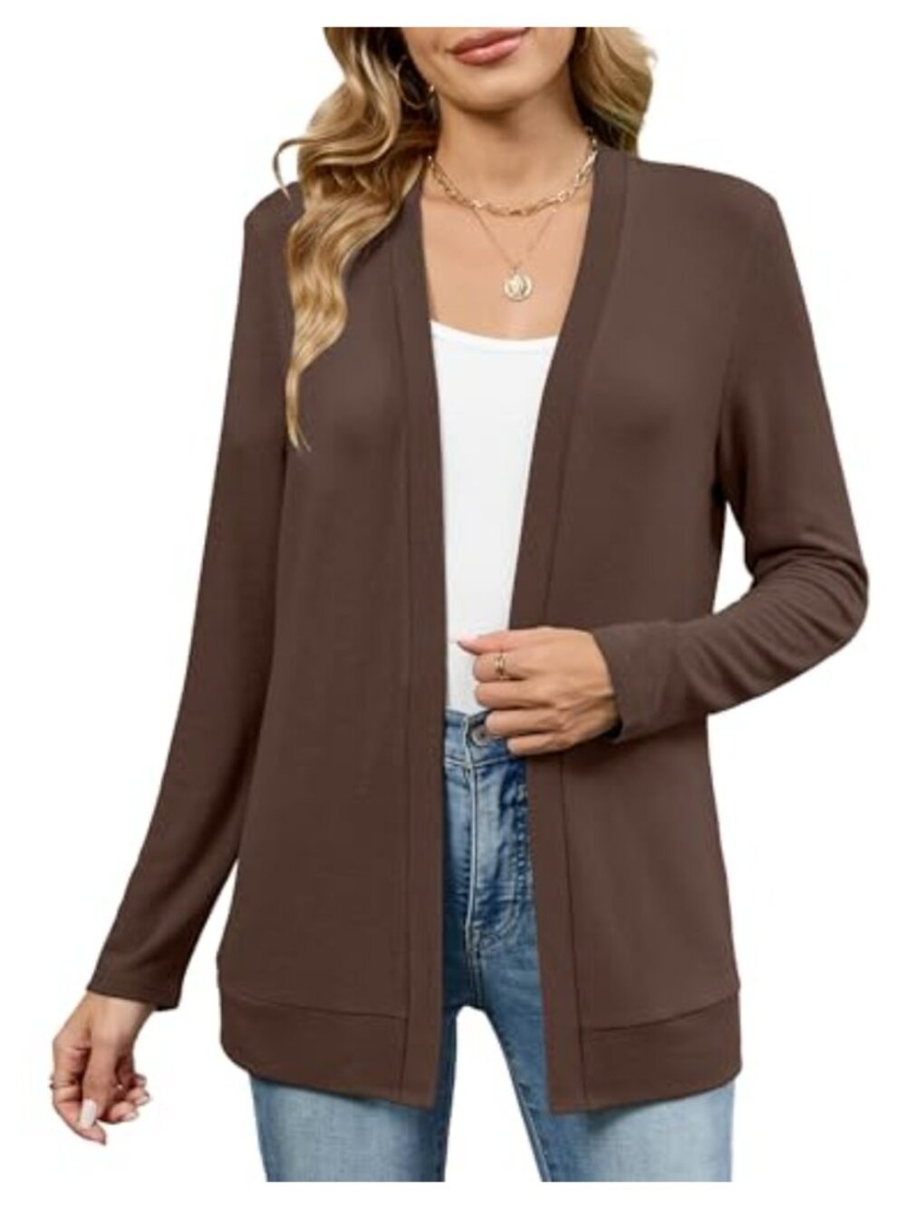 Cardigan Sweater for Women Oversized Long Sleeve Open Front Knit